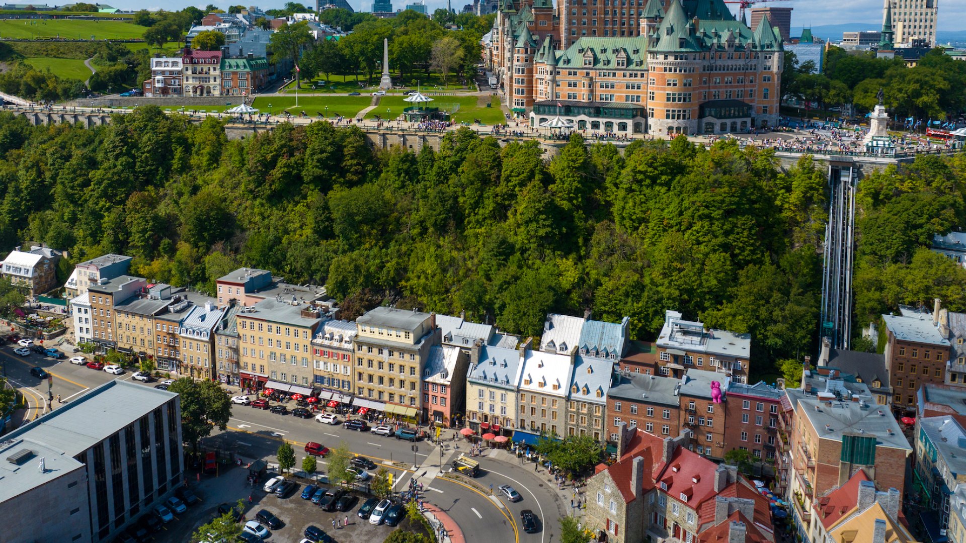 Birds eye view of Quebec City