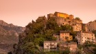 houses on a hill in Corsica, France