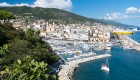 coastline of Corsica with buildings and water
